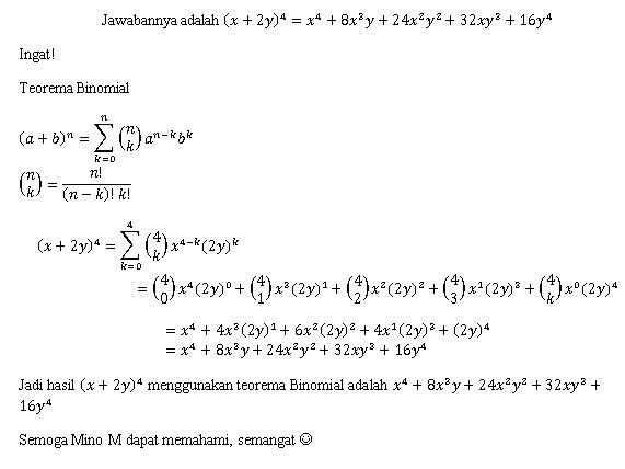 Gunakan teorema Binomial untuk mengekspansikan eks...