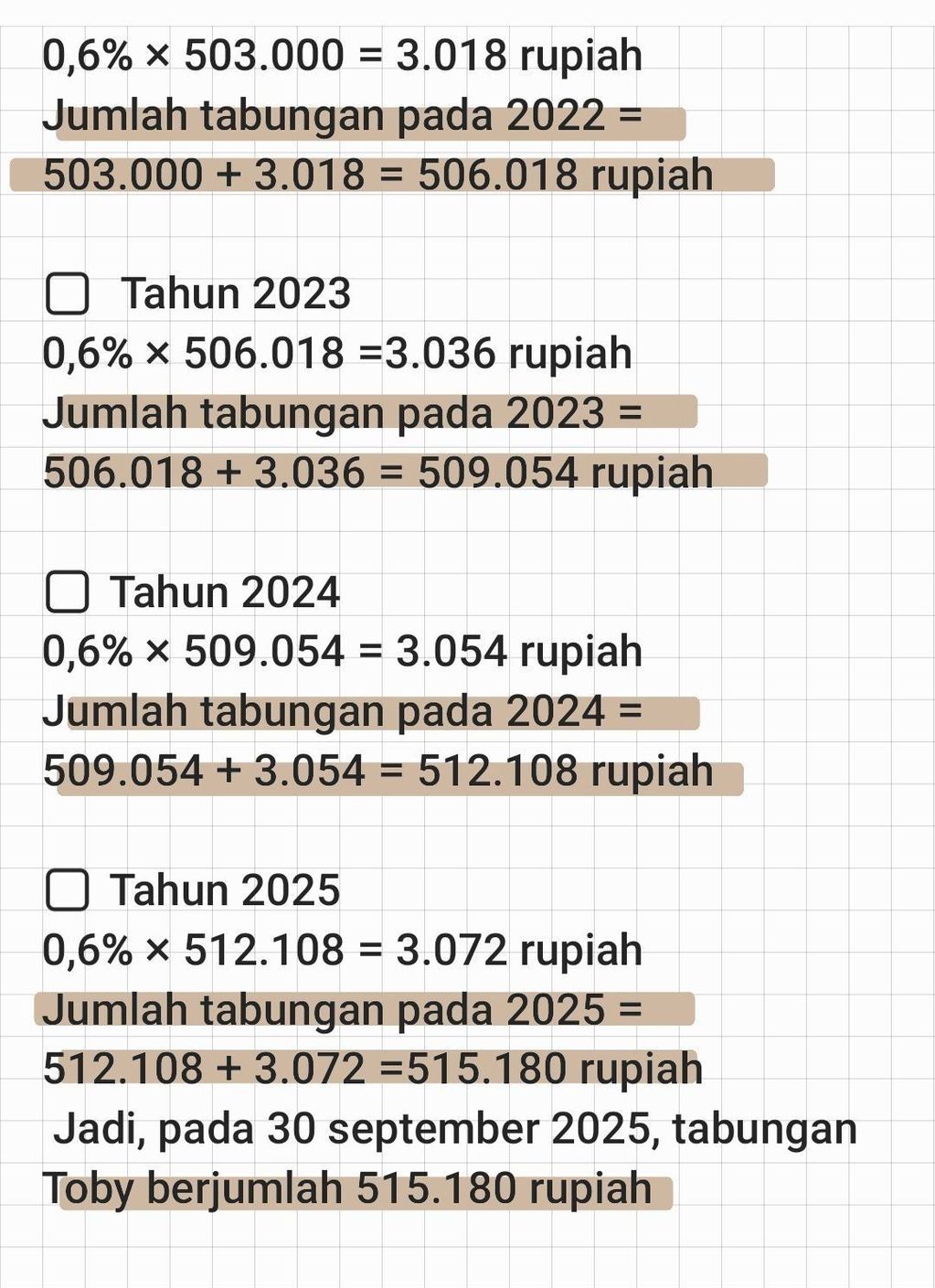 Matematika Baris & Deret Tabungan Merupakan Fa...