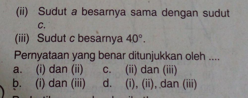 Pernyataan Yang Benar Ditunjukan Oleh......