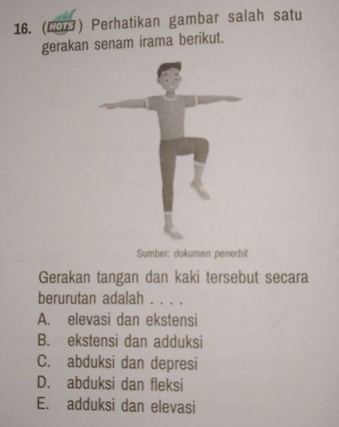 Perhatikan Gambar Salah Satu Gerakan Senam Irama B...