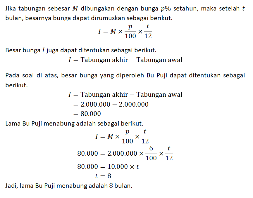 Bu Puji Menabung Di Bank Sebesar Rp.2.000.000,00 D...