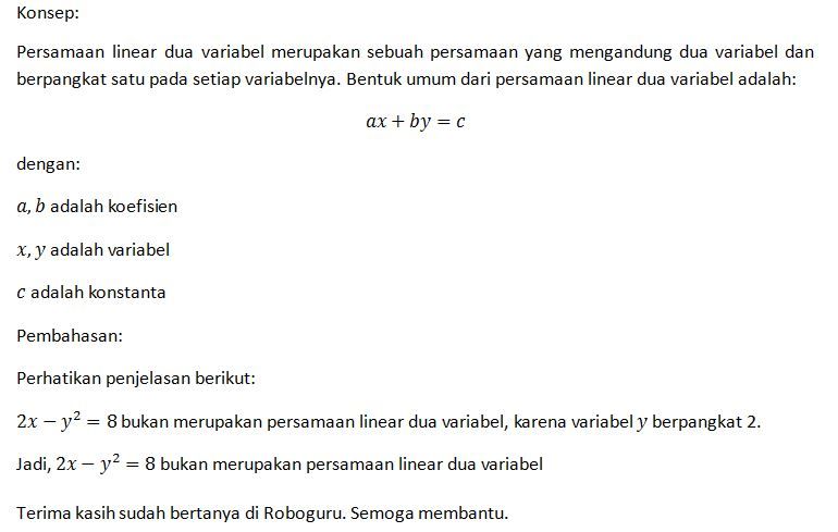 Tentukan Persamaan-persamaan Berikut Merupakan Per...