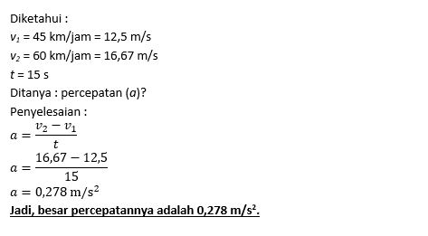 Sebuah Bus Melaju Dengan Kecepatan 45 Km Jam Diper