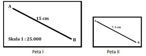 Perhatikan Gambar Berikut ! Besar Skala Peta I Ad...