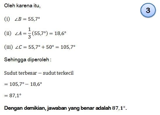 Diketahui Segitiga ABC, Dengan Besar ∠A 1/3 Kaliny...