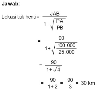 Kota S Dan Kota B Berjarak 90 Km. Jumlah Penduduk ...