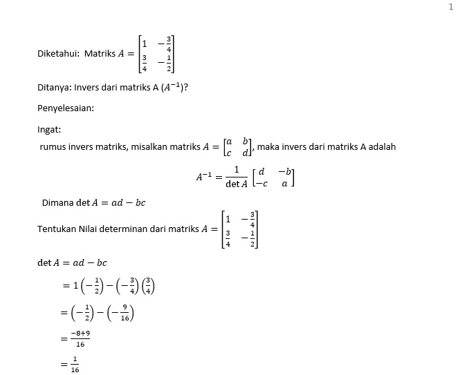 diketahui matriks a 3 1 5 2
