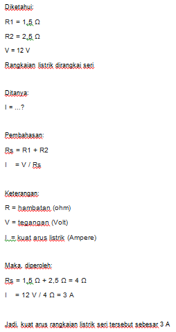 Perhatikan Rangkaian Listrik Di Bawah Ini: Dua Bua...