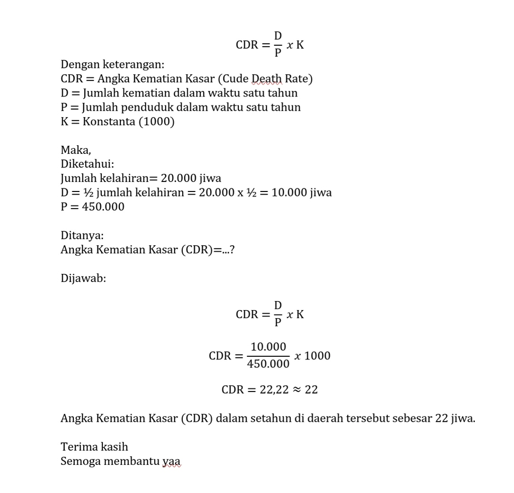 jika dalam suatu desa terdapat jumlah penduduk 450...