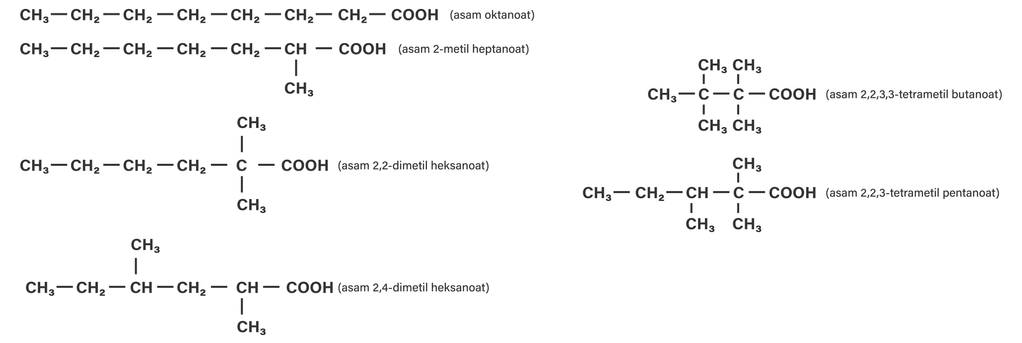 Asam Pentanoat Memiliki Isomer Struktur Sebanyak