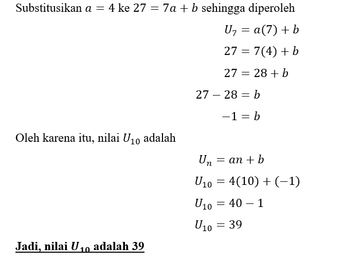 Suatu Barisan Aritmatika Mempunyai Rumus Suku Ke-n...