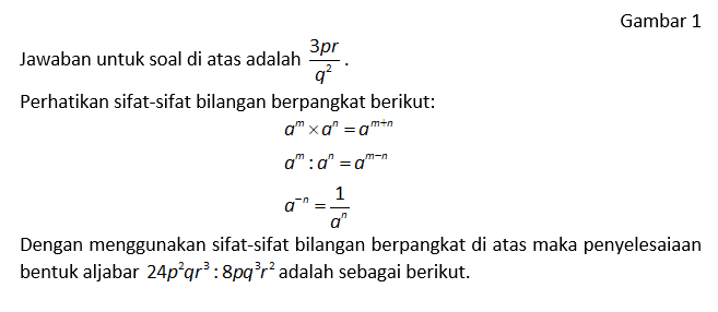 Tentukan Hasil Operasi Pembagian Bentuk Aljabar Be...