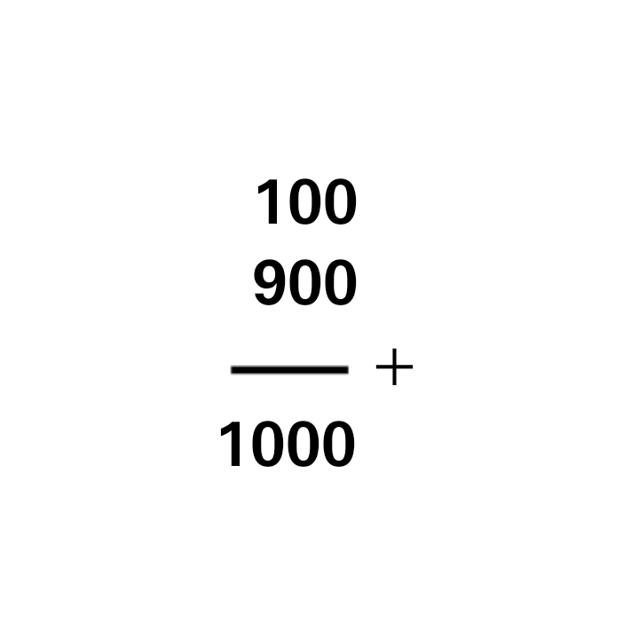100 900