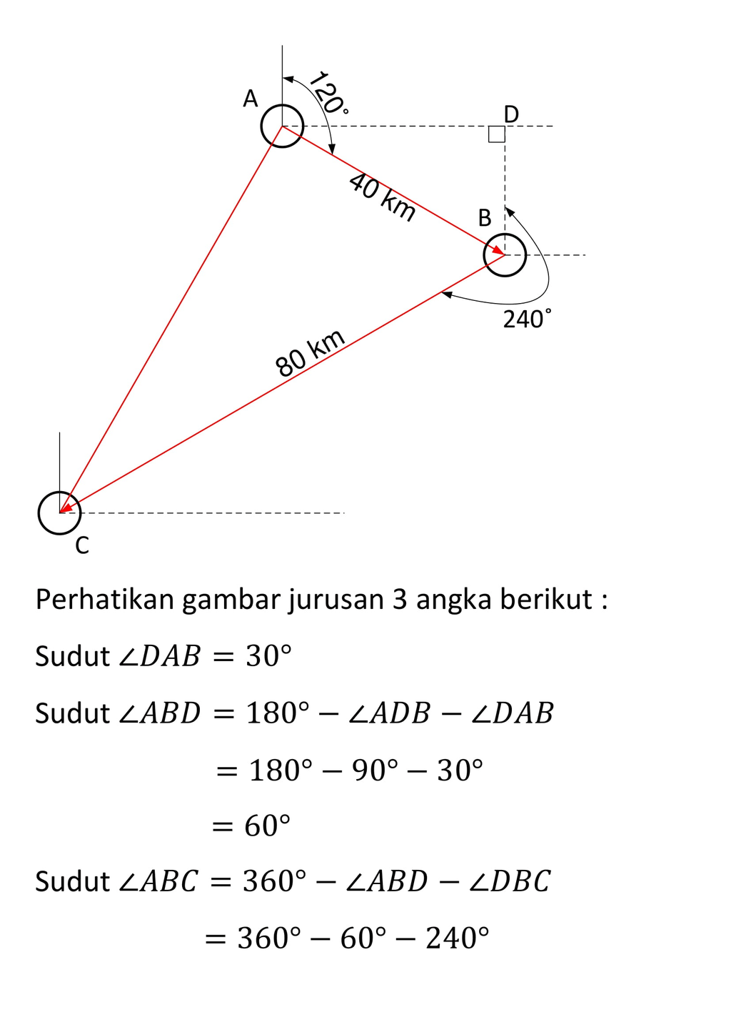Sebuah kapal berlayar dari pelabuhan A kepelabuhan...