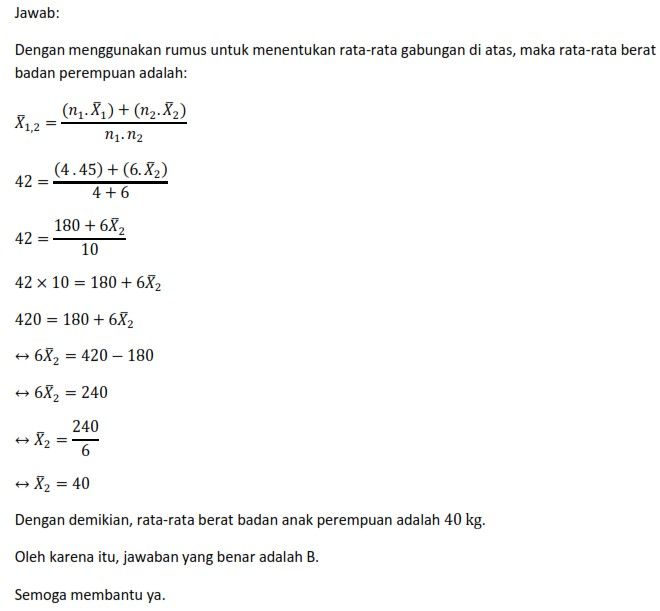 Kelas XII IPS Terdiri 10 Siswa Dengan Rata-rata Be...