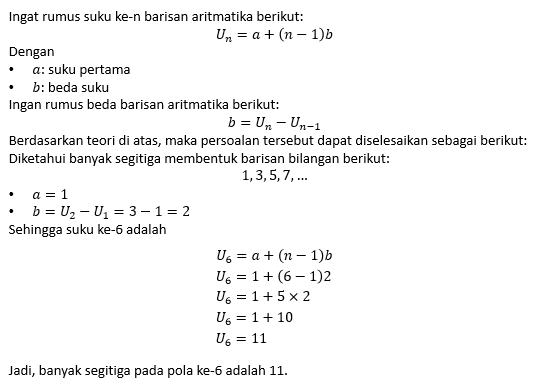 Dari konfigurasi di atas, tentukan Banyaknya segit...