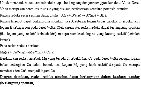 Periksa Apakah Reaksi Berikut Dapat Berlangsung At...