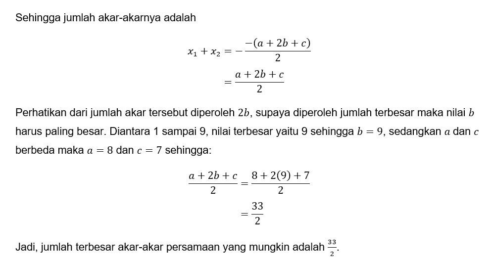 Misalkan A, B, Dan C Adalah Tiga Bilangan Berbeda....