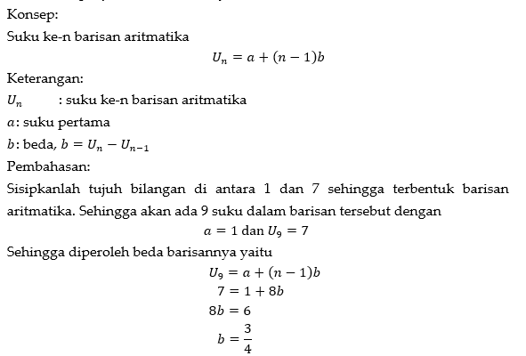 Sisipkanlah Tujuh Bilangan Di Antara 1 Dan 7 Sehin...