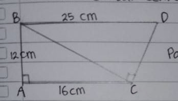 Perhatikan gambar berikut ! Panjang sisi BC adalah...
