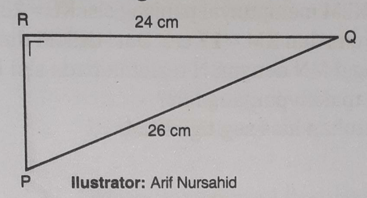 Perhatikan gambar berikut. Panjang sisi PR adalah