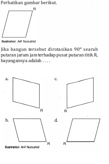 Perhatikan Gambar Berikut. Jika Bangun Tersebut Di...