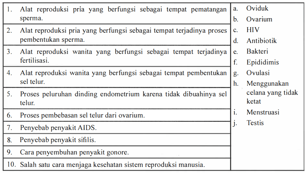 Jodohkan Pernyataan Berikut Dengan Istilah Yang Te...