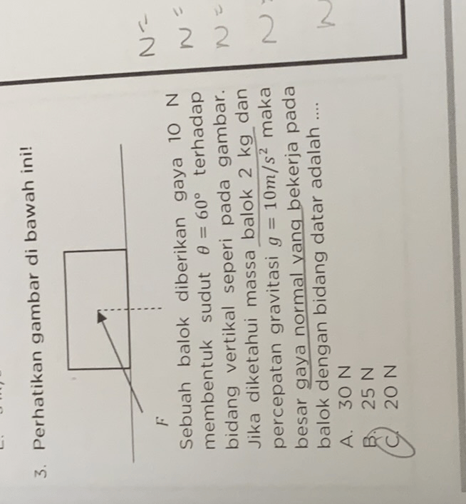 Perhatikan Gambar Di Bawah Ini! Sebuah Balok Diber...