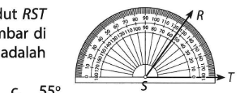 Besar sudut RST pada gambar di samping adalah ... ...