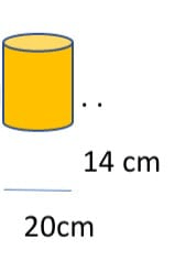 Volume tabung disamping adalah....