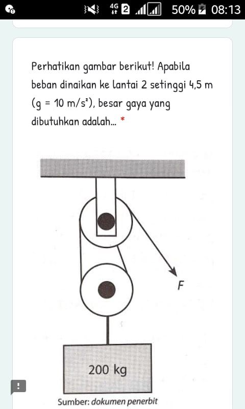 Perhatikan Gambar Berikut! Apabila B E B A N Dinai...